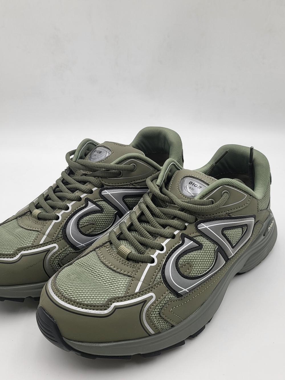 Christian Dior B30 Reflective Cd30 Sneakers Olive Green, EU M 40.